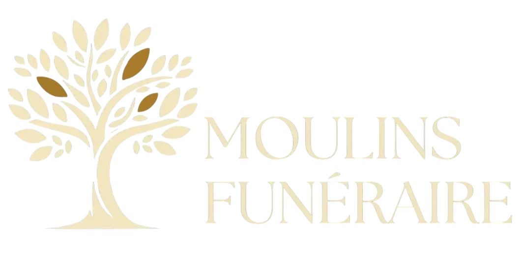 Logo officiel de la société Moulins Funéraire représentant un arbre de vie.